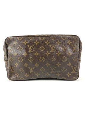 Louis Vuitton Makeup Pouch Trousse Toilette 28 Monogram Canvas Brown